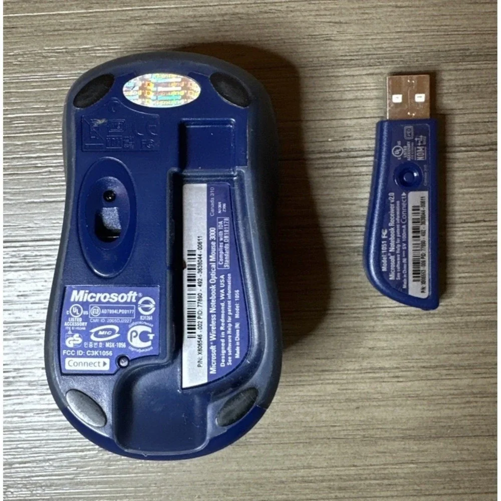 Microsoft Wireless Notebook Optical Mouse 3000 With Dongle
